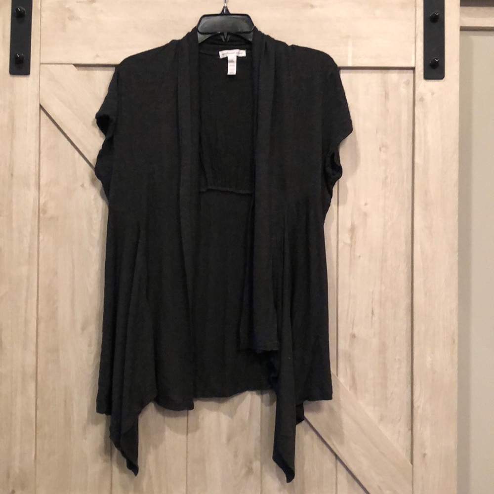 Charcoal Grey Open Camisole Blouse